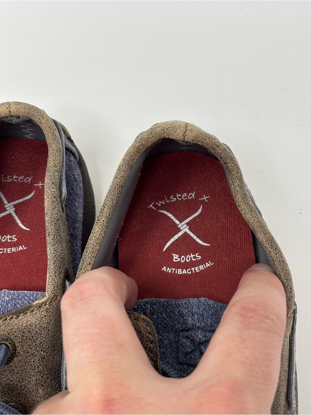 Twisted X Youth driving Mocs boat shoes size 12.5 - Picture 8 of 12